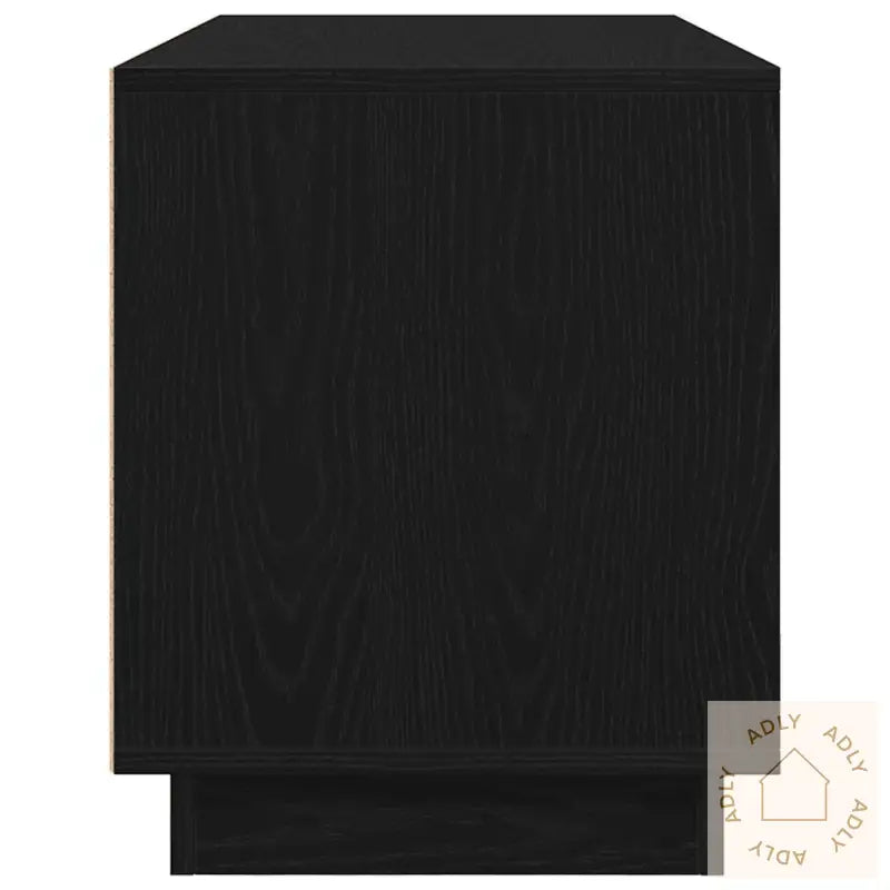 Tv-Benk Med Led-Lys Svart Eik 100X41X50 Cm