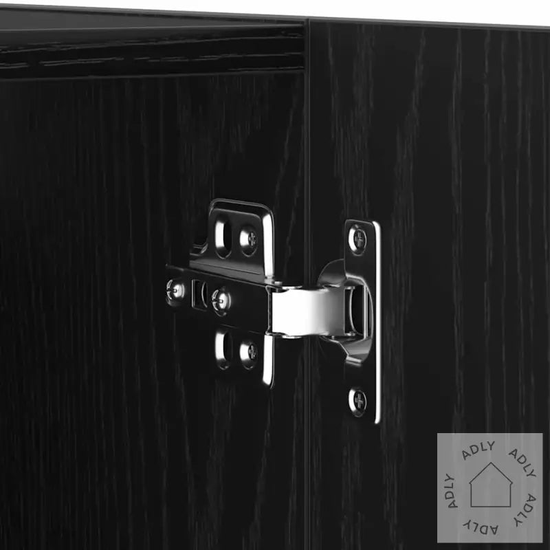 6-Delt Tv-Skap Sett - Svart Eik, Konstruert Tre