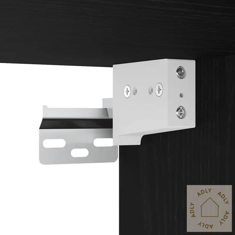 4-Delt Tv-Skapsett I Svart Eik - 30,5 X 30 X 90 Cm - Bygget Av Konstruert Tre