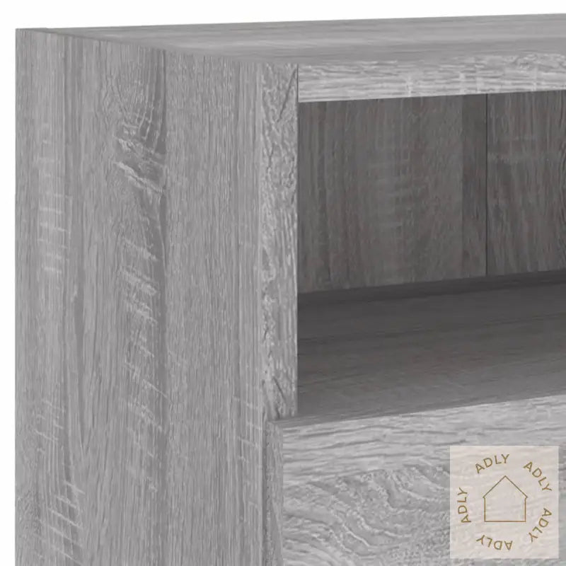 Vegghengt Tv-Benk Grå Sonoma 80X30X30 Cm Konstruert Tre
