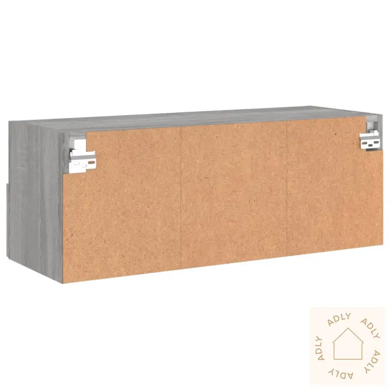 Vegghengt Tv-Benk Grå Sonoma 80X30X30 Cm Konstruert Tre
