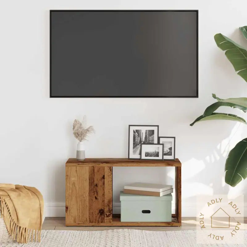 Tv-Benk Gammelt Tre 60X24X32 Cm Konstruert Tre