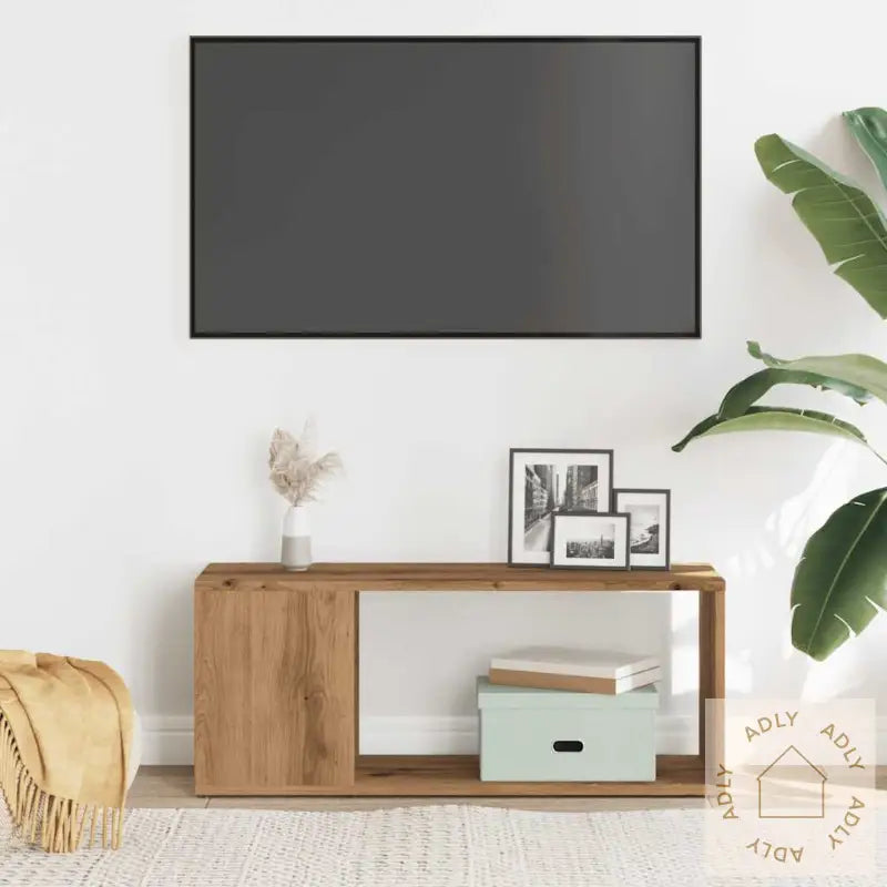 Tv-Benk Artisan Eik 80X24X32Cm Konstruert Tre