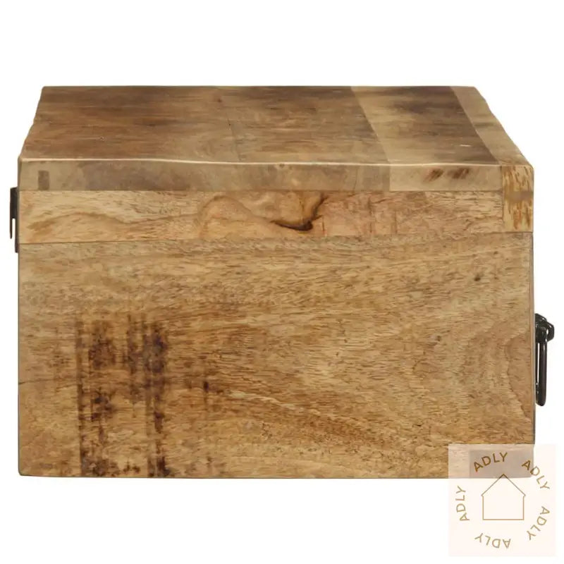 Veggmontert Tv-Benk 100X30X19 Cm Grovt Heltre Mangotre
