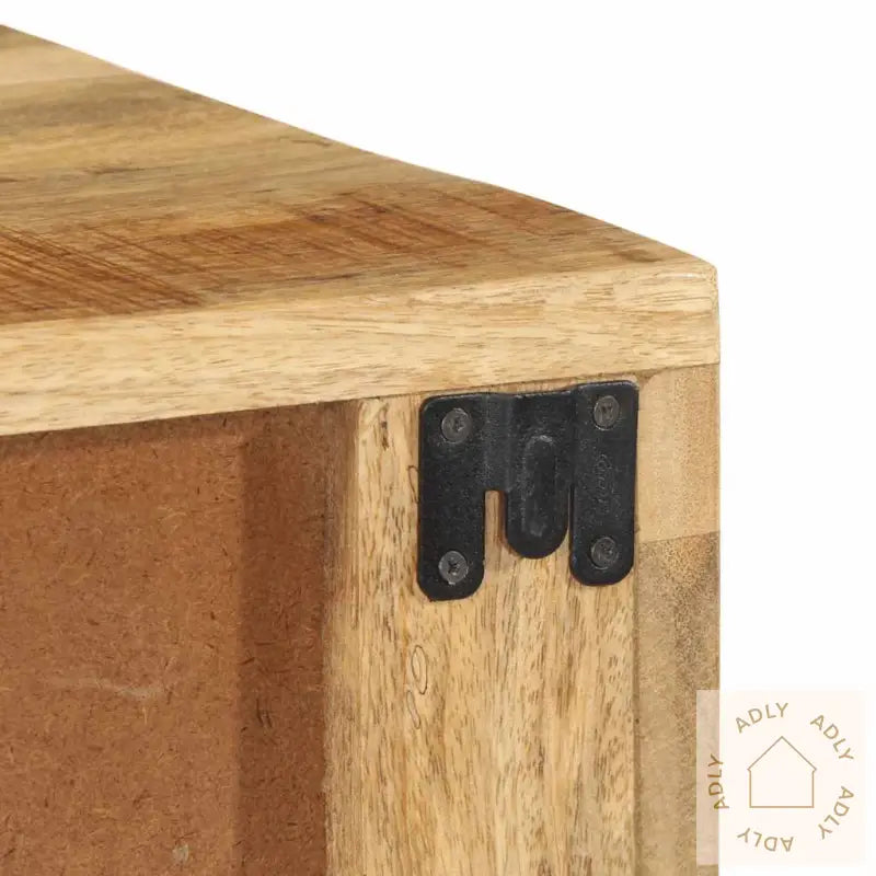 Veggmontert Tv-Benk 100X30X19 Cm Grovt Heltre Mangotre