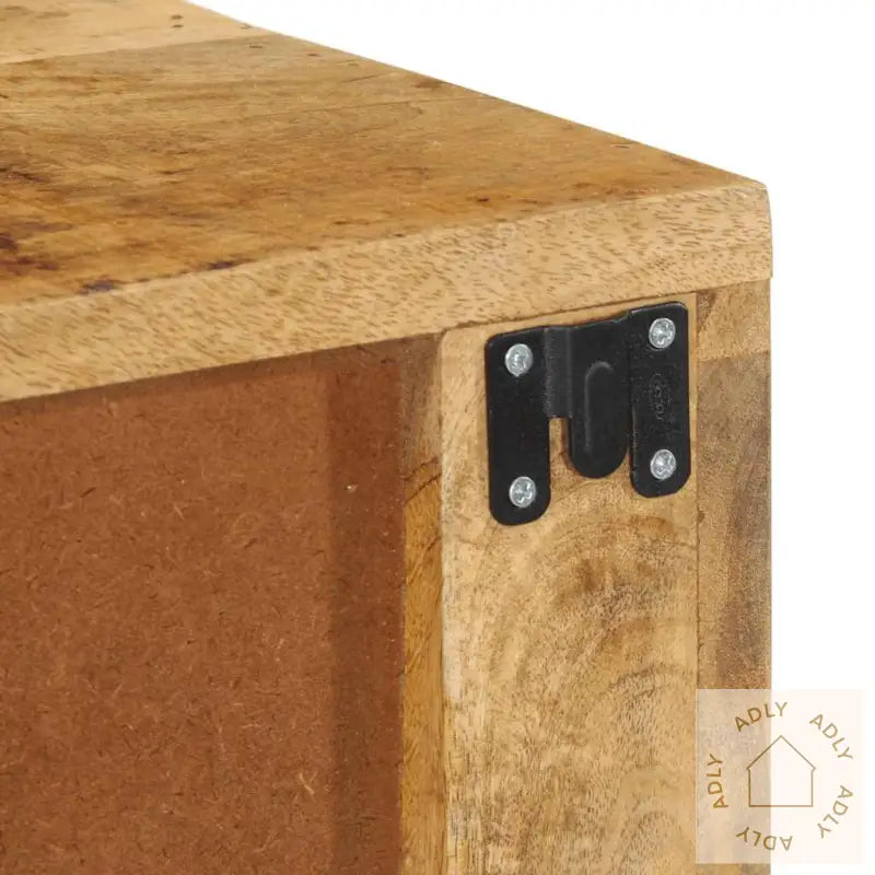 Veggmontert Tv-Benk 80X30X19 Cm Grovt Heltre Mangotre