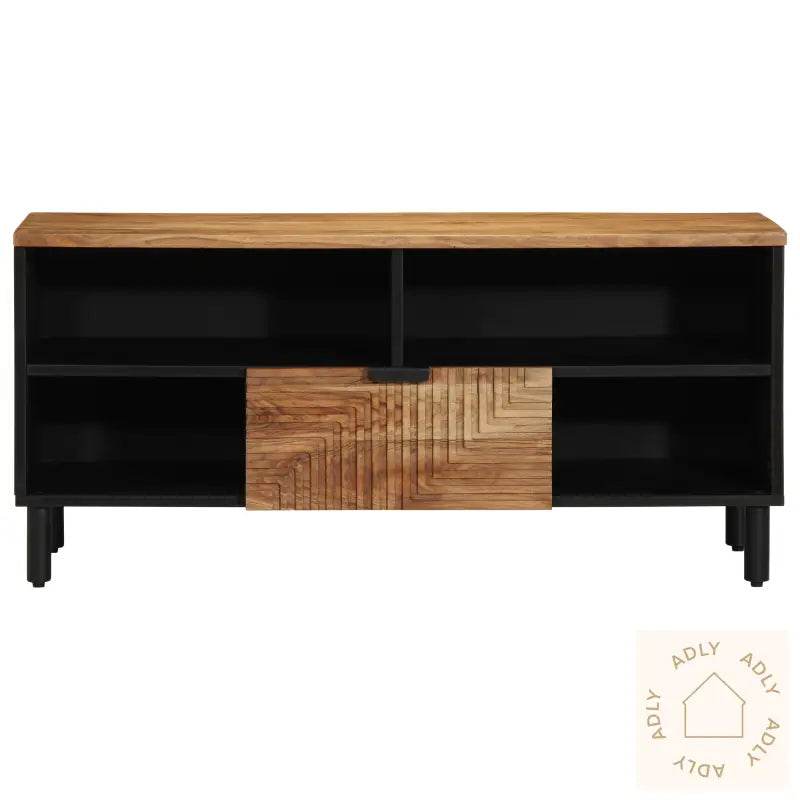 Tv-Benk 100X33,5X46 Cm Massivt Akasietre