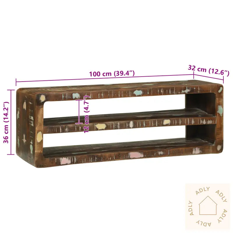 Tv Skap 100X32X36 Cm Massivt Tre Gjenvunnet