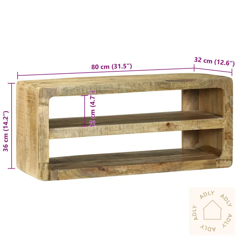 Tv-Skap 80X32X36 Cm Massivt Mangotre