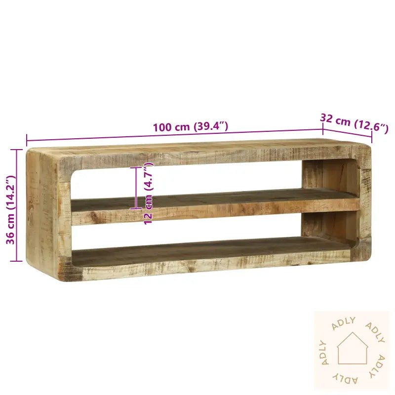 Tv-Skap 100X32X36 Cm Massivt Mangotre