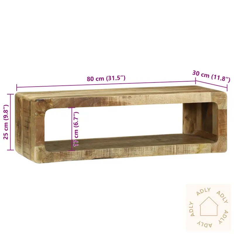 Tv Skap 80X30X25 Cm Massivt Tre Rufsete Mangotre
