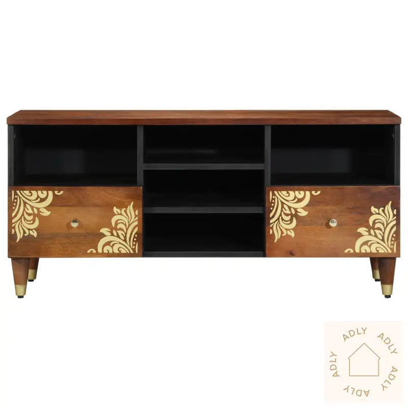Tv-Skap 100X33X46 Cm Solid Mango Tre
