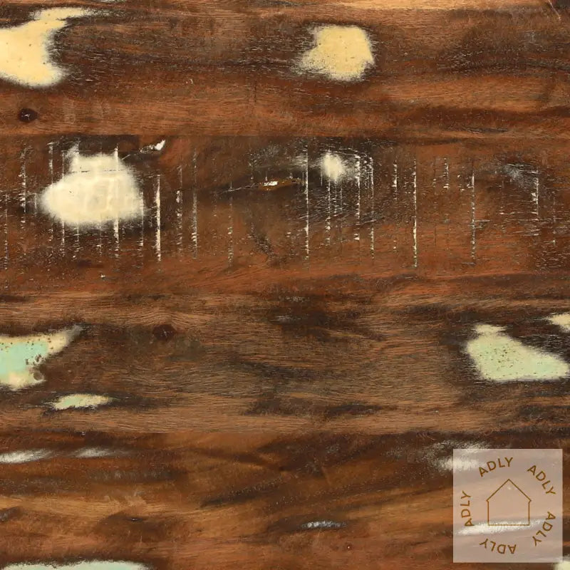 Tv-Skap Flerfarget 80X30X25 Cm Massivt Tre Gjenvunnet