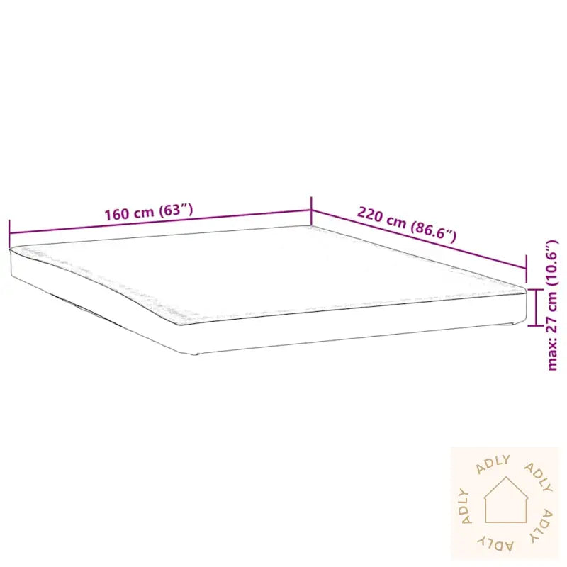 Madrassbeskytter Hvit 160X220 Cm Vanntett