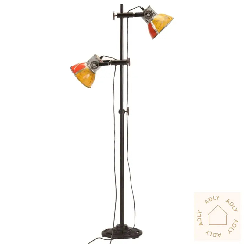Gulvlampe Med 2 Lampeskjermer Flerfarget E27