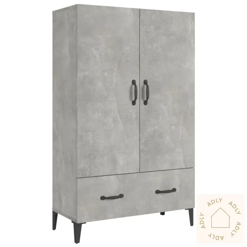 Highboard Betonggrå 70X31X115 Cm Konstruert Tre