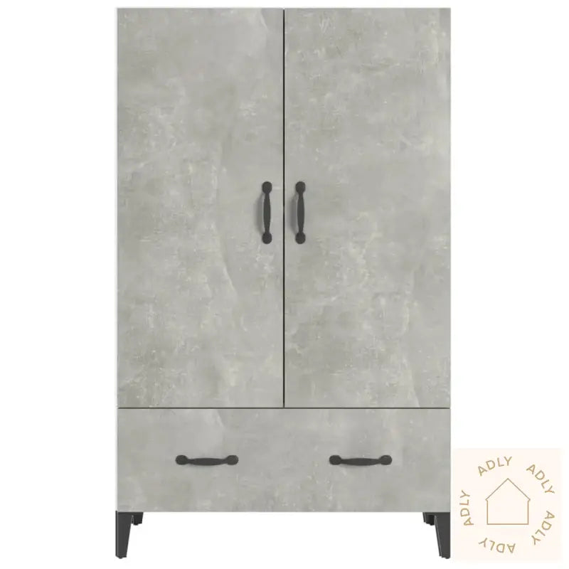 Highboard Betonggrå 70X31X115 Cm Konstruert Tre