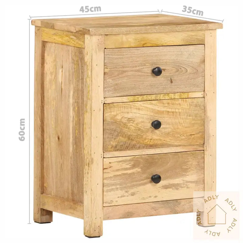 Nattbord 45X35X60 Cm Heltre Mango