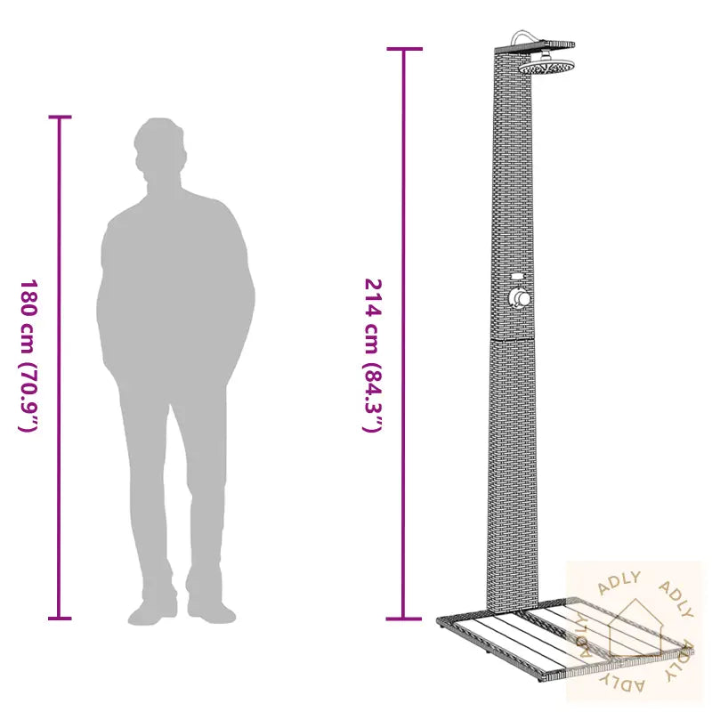 Hagedusj Beige 60X80X214 Cm Poly Rattan