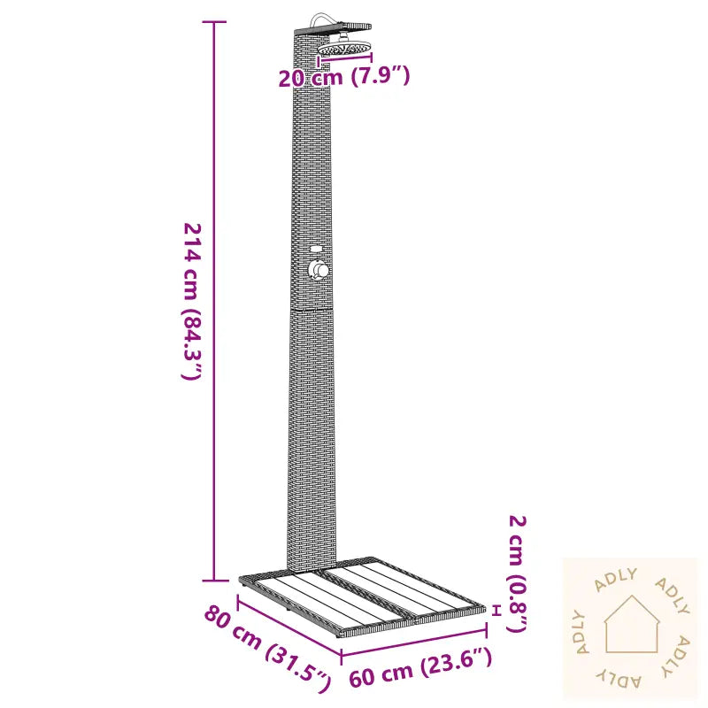 Hagedusj Beige 60X80X214 Cm Poly Rattan