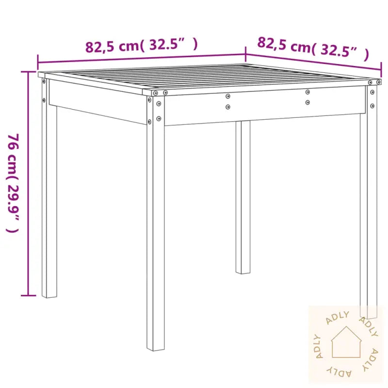 Hagebistrosett Honningbrun 3 Deler Heltre Furu