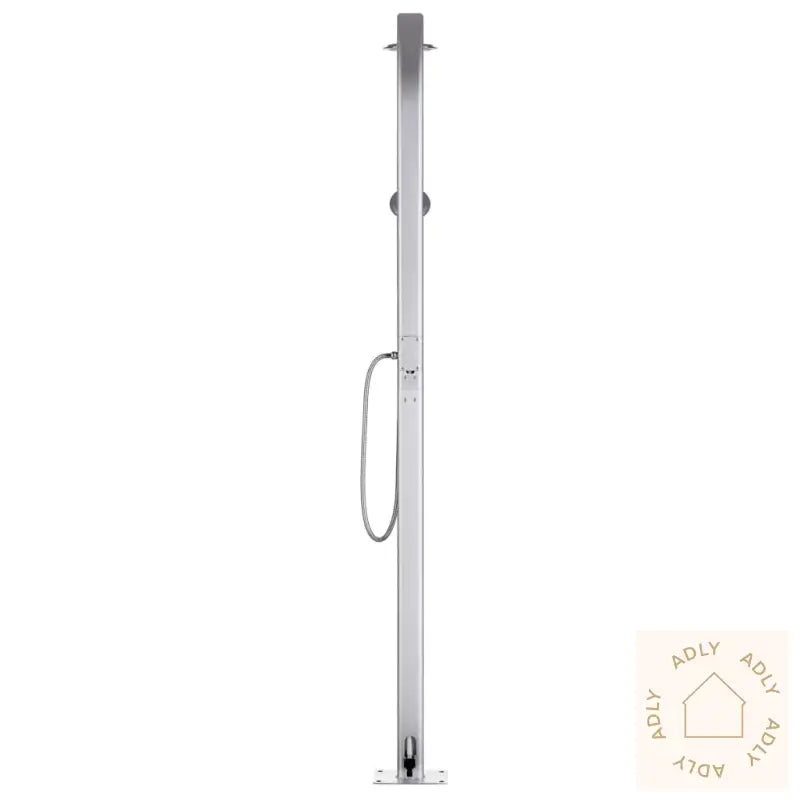 Hagedusj Med Brunt Dusjbrett 220 Cm Aluminium