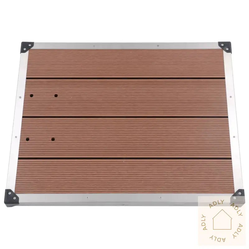 Hagedusj Med Brunt Dusjbrett 220 Cm Aluminium