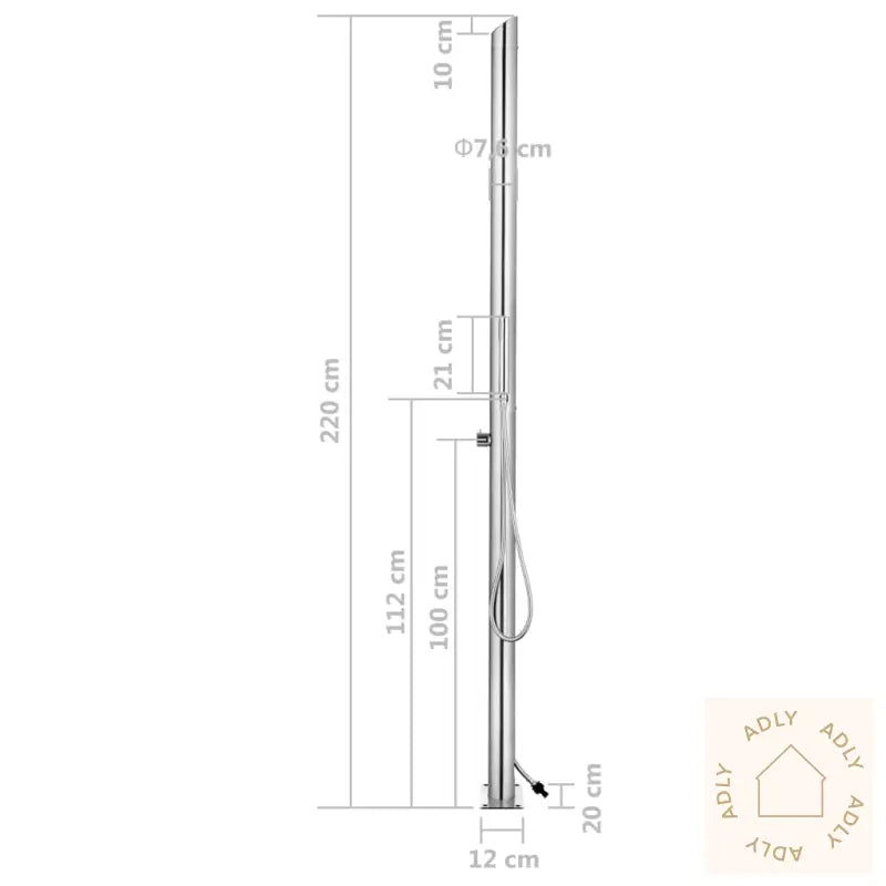 Hagedusj 220 Cm Rustfritt Stål