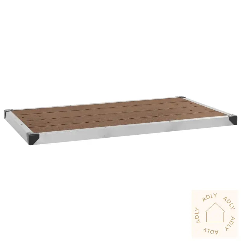 Hagedusj Med Brunt Dusjbrett 220 Cm Aluminium