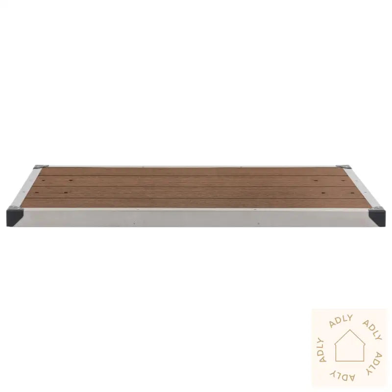Hagedusj Med Brunt Dusjbrett 220 Cm Aluminium