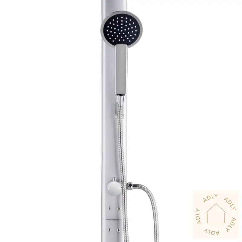Hagedusj Med Brunt Dusjbrett 220 Cm Aluminium