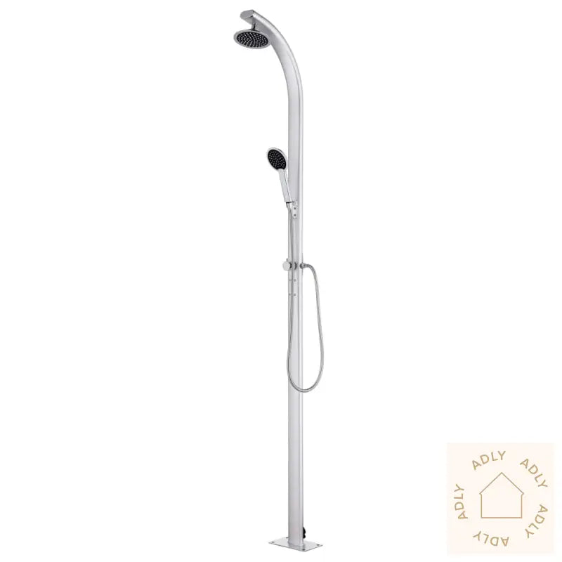 Hagedusj Med Grått Dusjbrett 220 Cm Aluminium