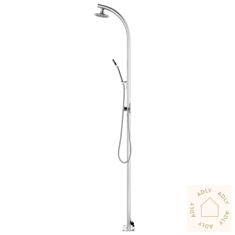Hagedusj Med Grått Dusjbrett 220 Cm Aluminium
