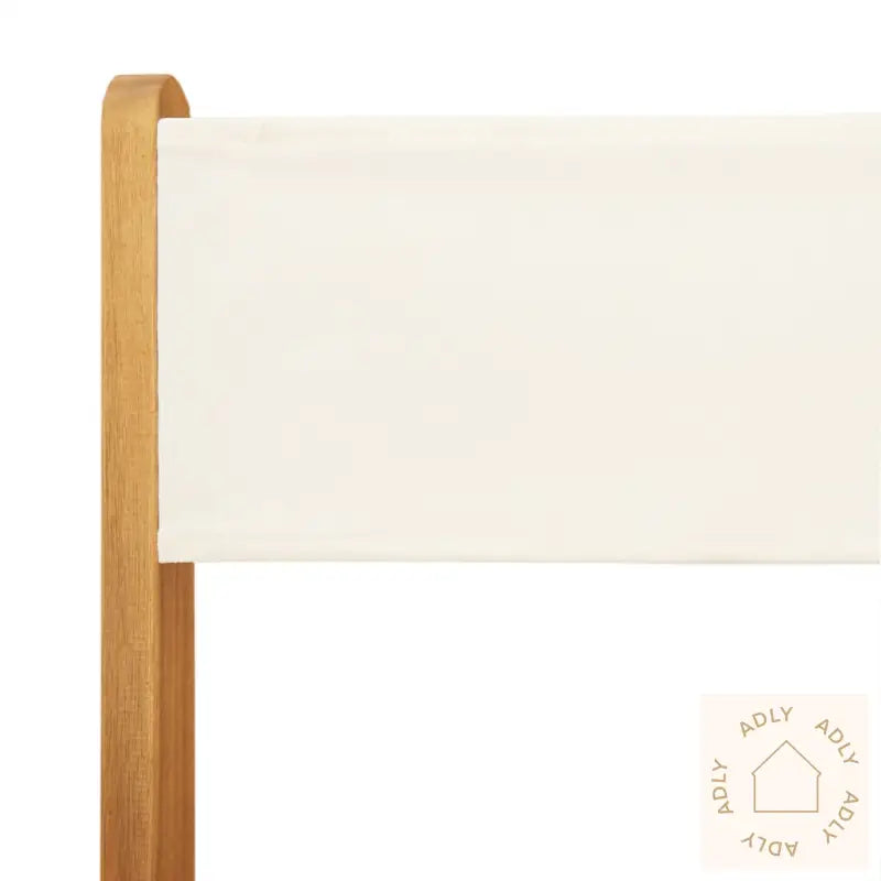 Hagespisegruppe 5 Deler Kremhvit Stoff Og Heltre