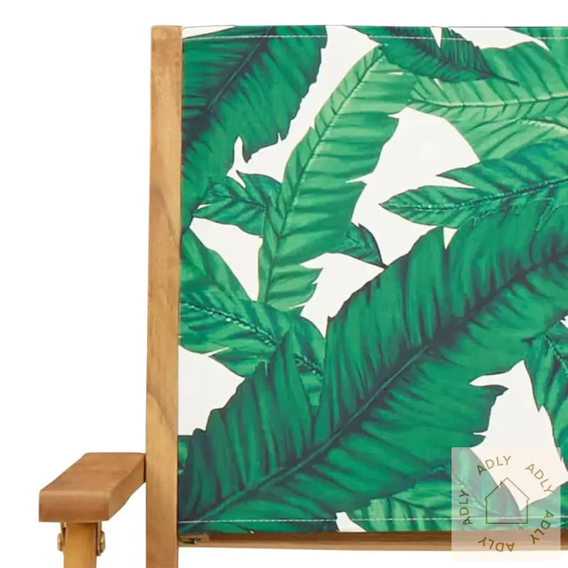 Hagespisegruppe 7 Deler Bladmønster Stoff Og Heltre