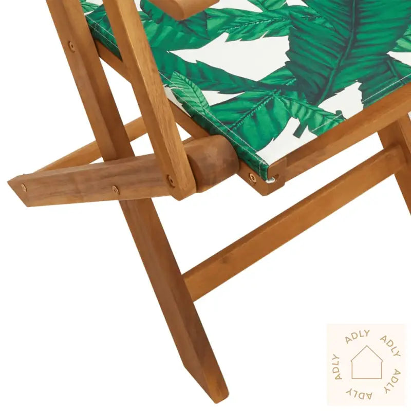 Hagespisegruppe 7 Deler Bladmønster Stoff Og Heltre