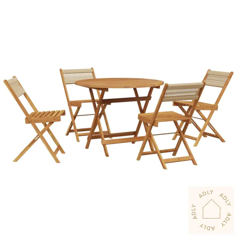 Hagespisegruppe 5 Deler Beige Polypropylen Og Heltre
