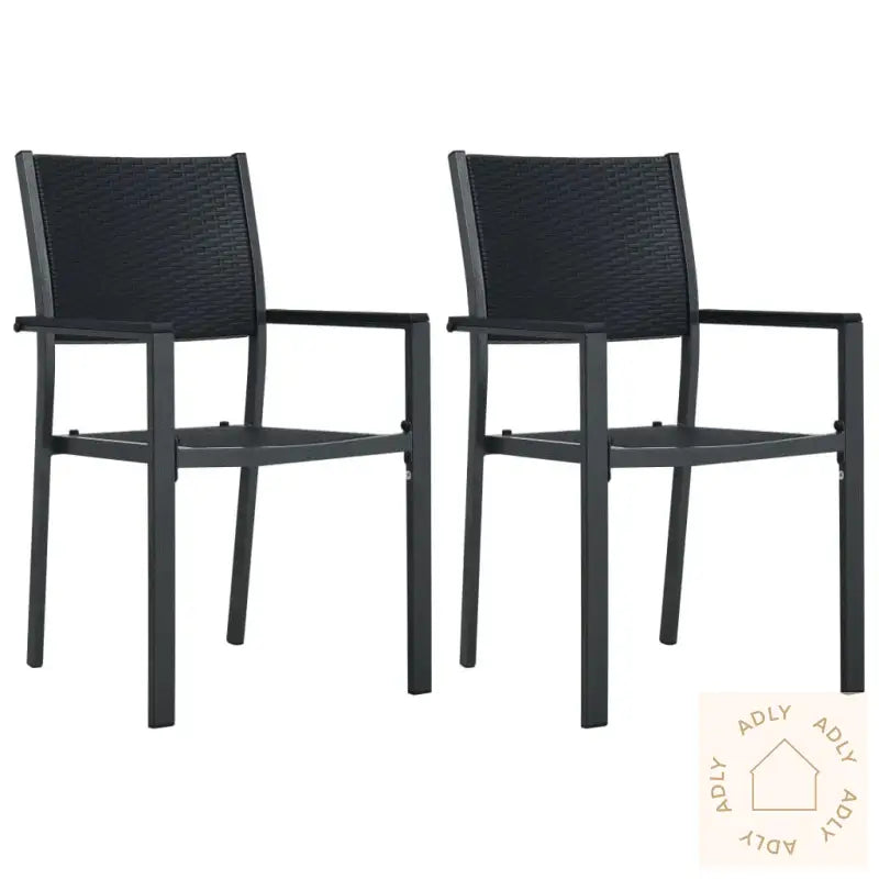 Utendørs Spisestue 3 Deler Svart