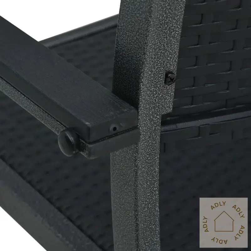 Utendørs Spisestue 3 Deler Svart