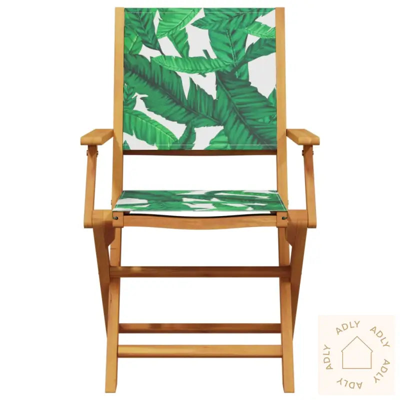 Hagespisegruppe 5 Deler Bladmønster Stoff Og Heltre