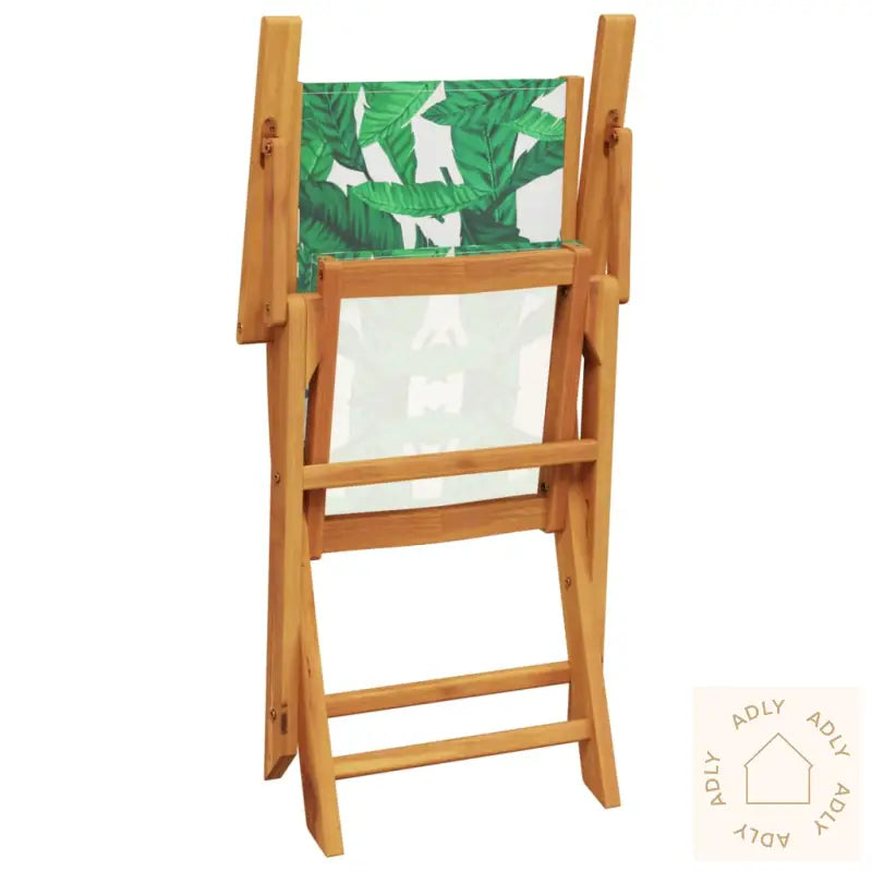 Hagespisegruppe 5 Deler Bladmønster Stoff Og Heltre