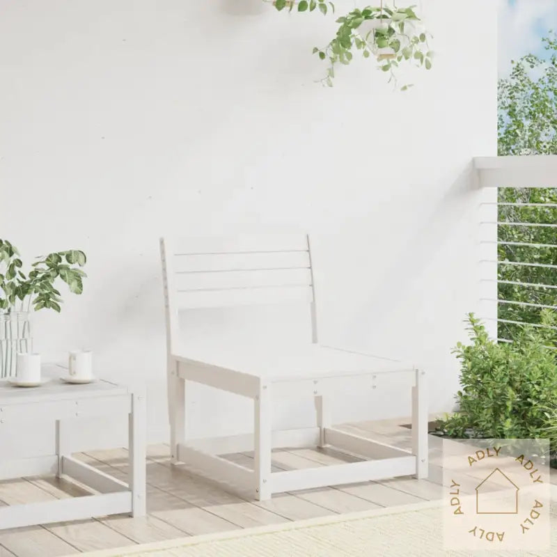 Hagesofa Hvit Heltre Furu