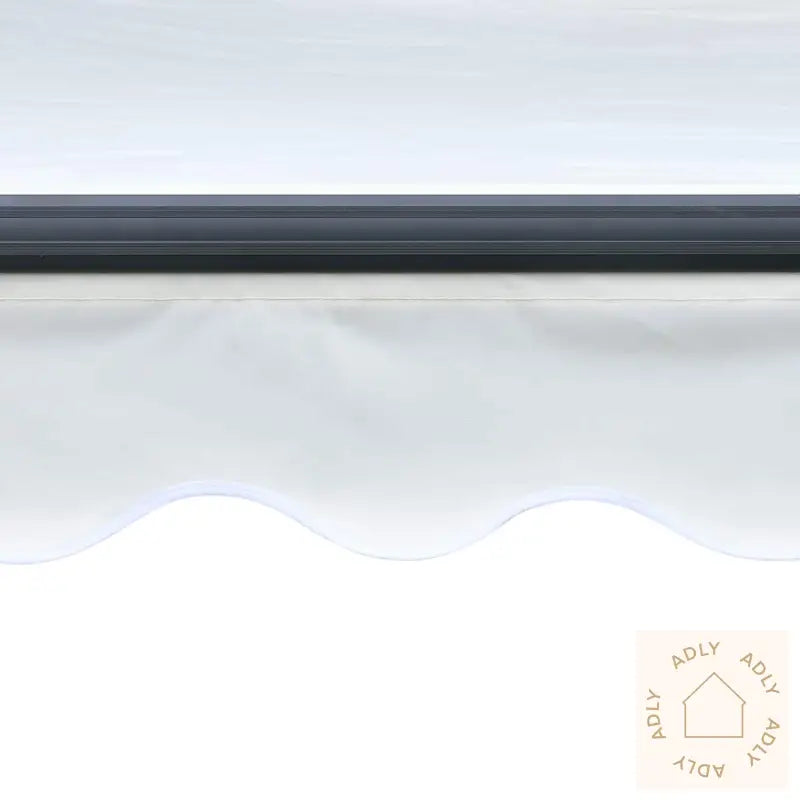 Manuell Uttrekkbar Markise Med Led 300X250 Cm Kremhvit