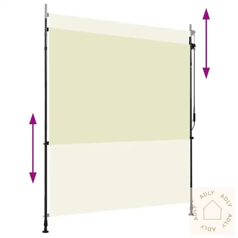 Utendørs Rullegardin 200X270 Cm Kremhvit