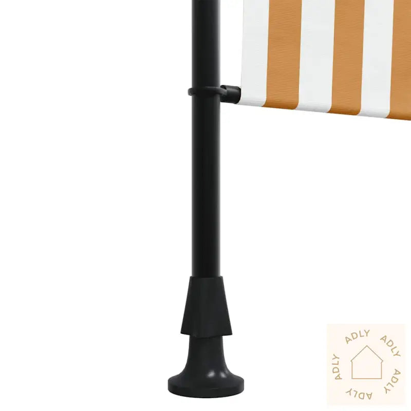 Utendørs Rullegardin Oransje Og Hvit 120X270 Cm Stoff Og Stål