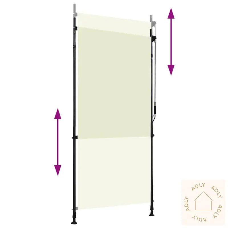Utendørs Rullegardin 100X270 Cm Kremhvit
