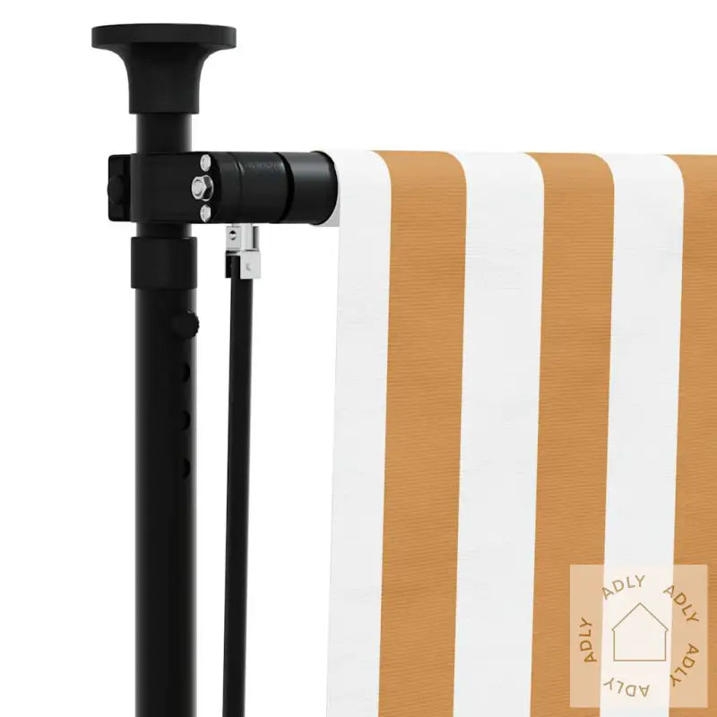 Utendørs Rullegardin Oransje Og Hvit 100X270 Cm Stoff Og Stål