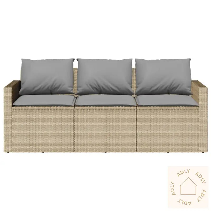 Hagespisegruppe Med Puter 2 Deler Beige Polyrotting