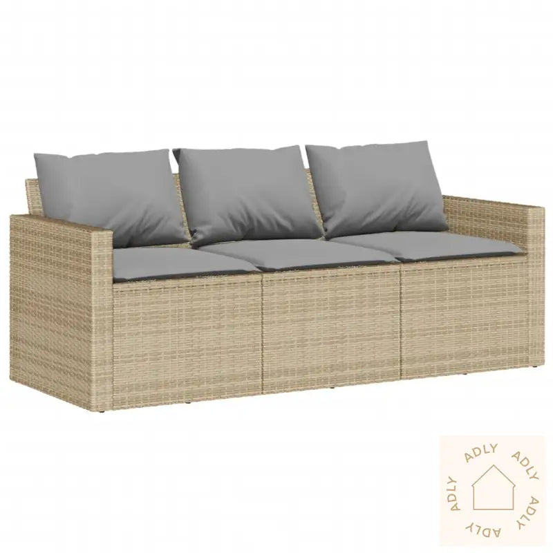 Hagespisegruppe Med Puter 2 Deler Beige Polyrotting