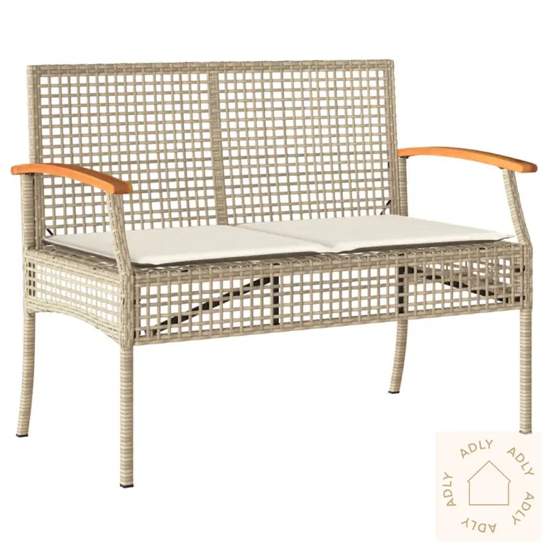 Hagespisegruppe Med Puter 5 Deler Polyrotting Beige